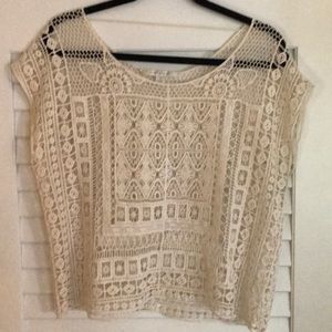 Lauren Conrad crochet blouse